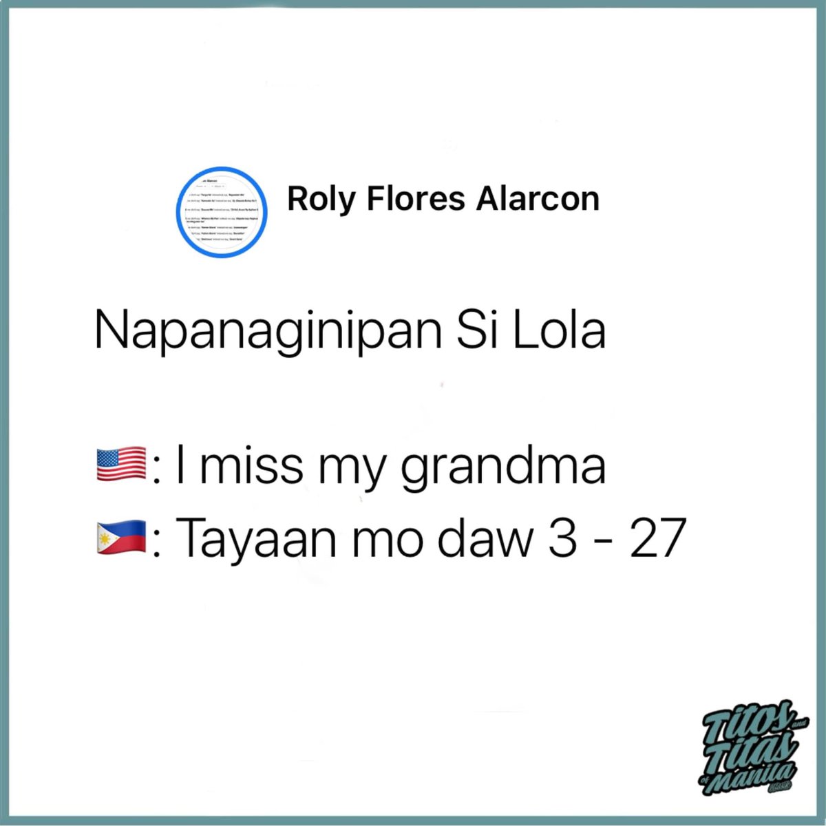 KTTM_PHIL's tweet photo. Lola next time Lotto combination para malaki premyo kesa sa jueteng π
#TitosAndTitasOfManila #KTTMOct https://t.co/9AI7JZ4Men