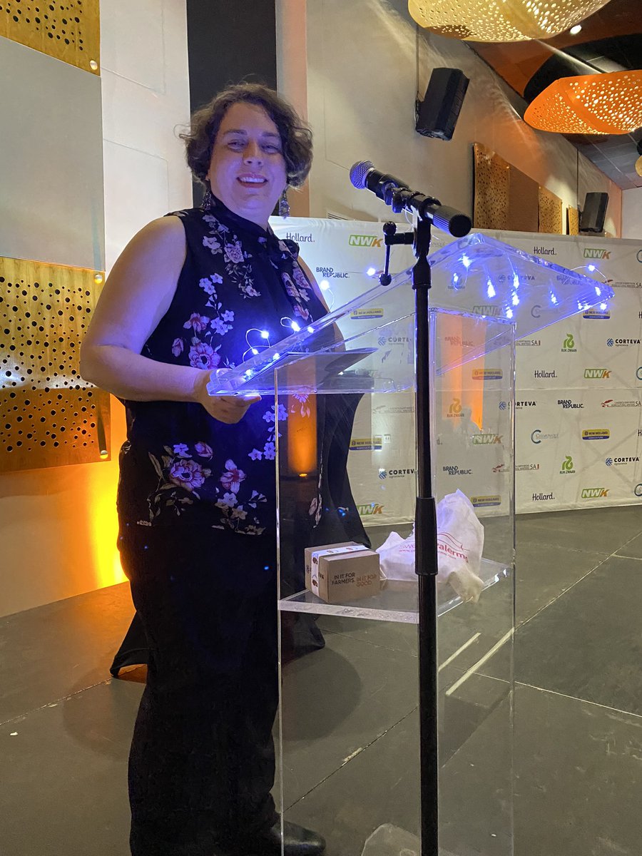 AgriWritersSA's tweet photo. Celebrating excellence in agriculture @AgriWritersSA North regional Farmer of the Year event - great being able to attend in person. 
Thank you sponsors! @CortevaAME
@BrandRepublicSA
#chemunique
@NewHollandAG
@NWK_Group
@Hollard
@RijkZwaan @lizabohlmann https://t.co/RtDFkVUYB3