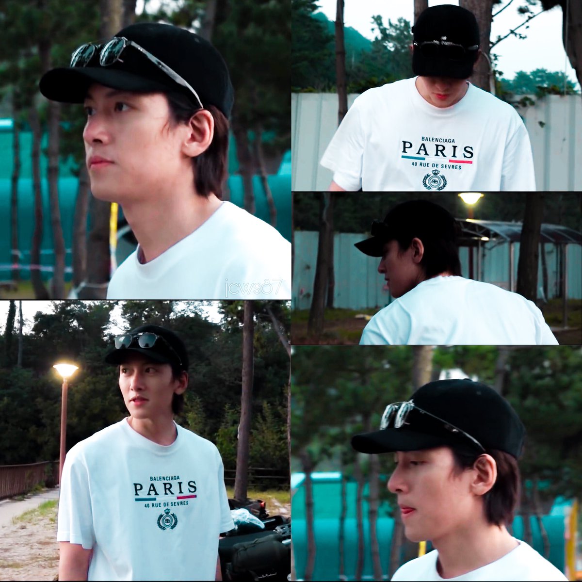 How can a simple black cap, a white Tshirt, regular camouflage jacket and a mask be soo good and stylish!!! 

Only #Jichangwook make this happen! ONLY JCW 👌🏻👌🏻
