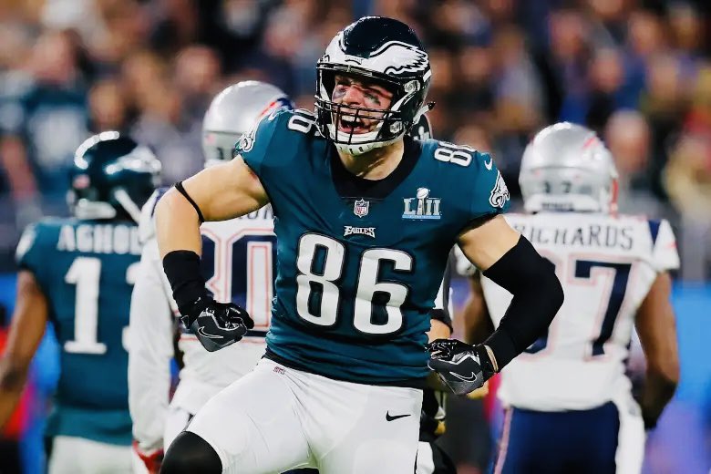 KBeckEagles's tweet photo. This goodbye was harder than I anticipated. I’m feeling a lot of emotions, but I’m ultimately just grateful this city was fortunate enough to have Zach Ertz.

Nobody embraced/loved the city of Philadelphia the way #86 did. One of my favorite Eagles of all-time.

Thank you, Zach. https://t.co/wn3AtS69BU
