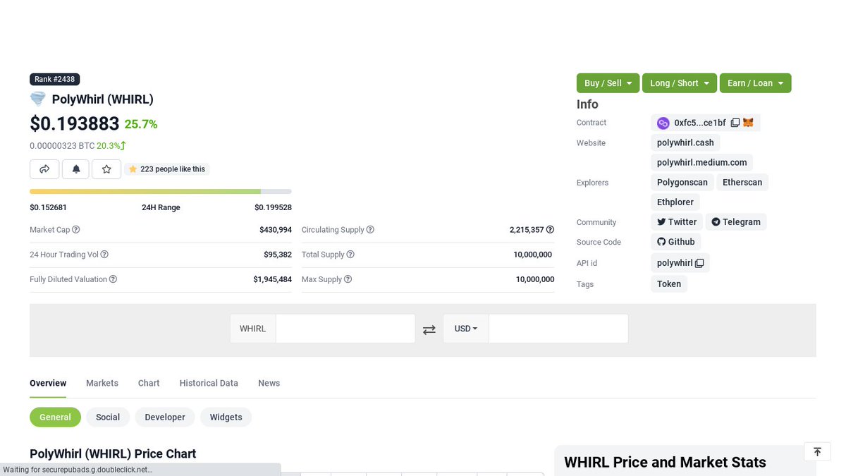 tvavscrypto's tweet photo. @PolyWhirlHQ currently a micro cap
$WHIRL trading @QuickswapDEX and @SushiSwap
Partnership with @chainlink
Private and safe transactions on @0xPolygon
Coming to #Ethereum  
@CryptoGemFinds @CryptoGemApe @CryptoGemsWorld @AltCryptoGems @TheGemHunters @AltcoinDonnie @AltcoinDailyio https://t.co/f0boZbm7aO