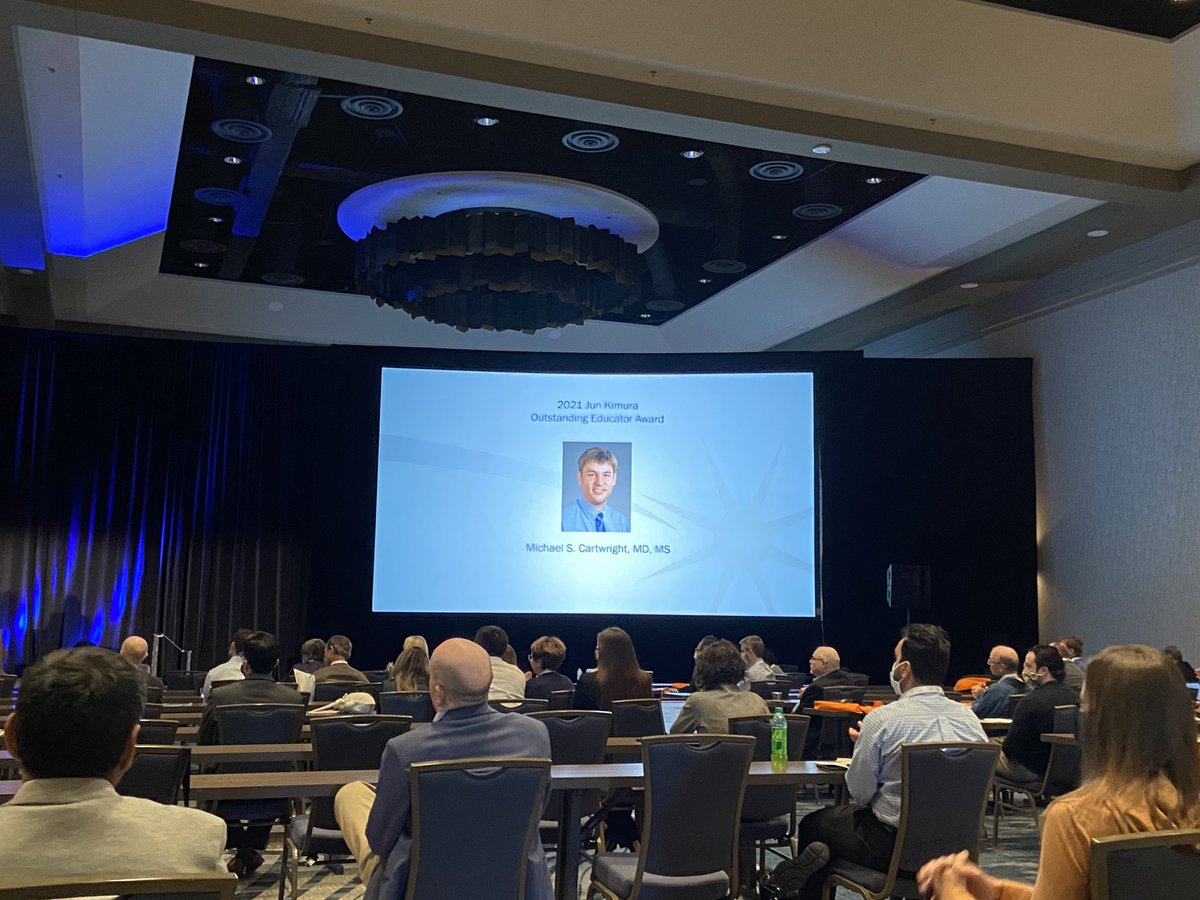 Mike Cartwright accepting AANEM outstanding educator award!