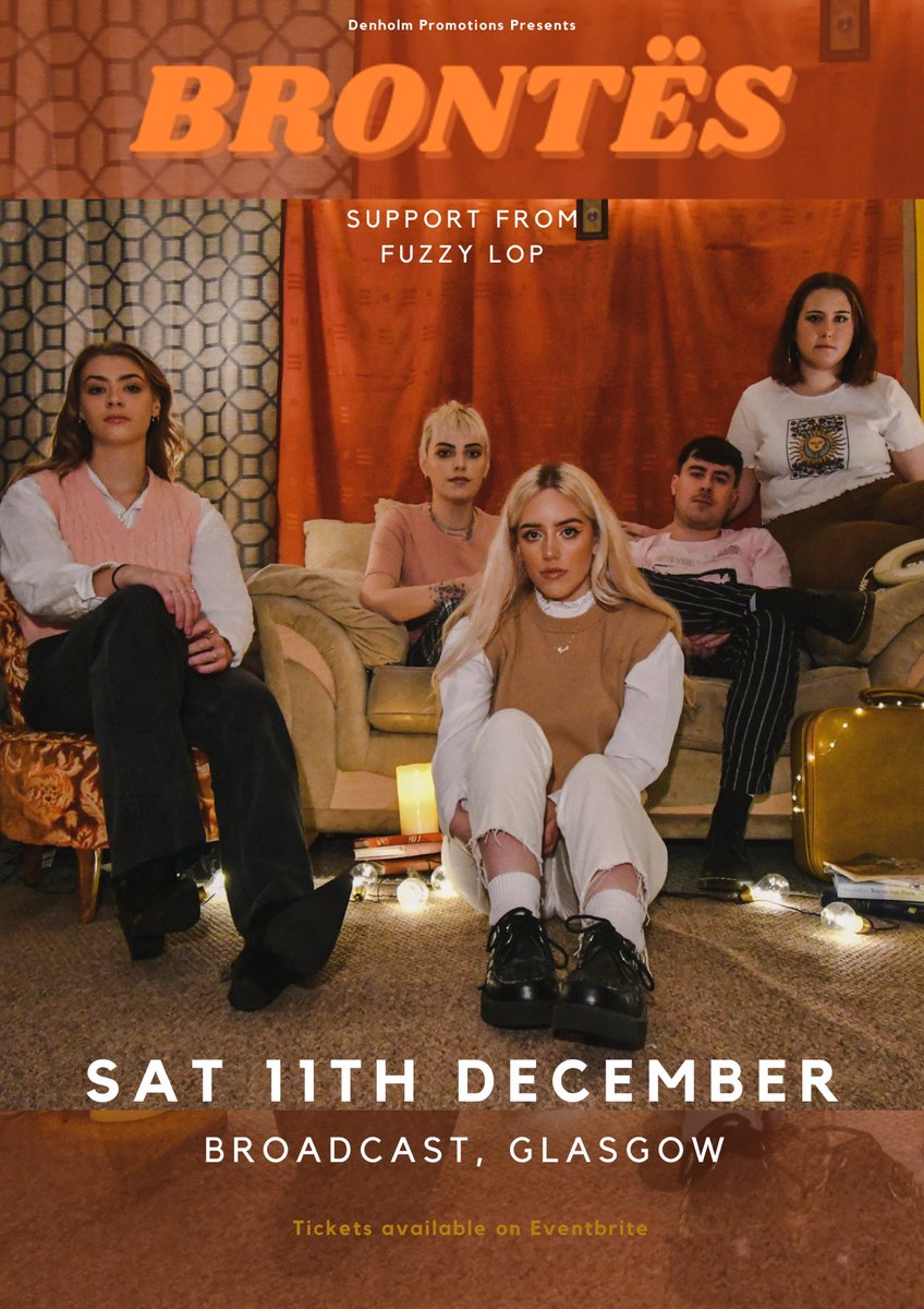 🚨 GIG ANNOUNCEMENT 🚨 

We are delighted to announce that <a href="/brontesband/">Brontës</a> will be bringing their funk injected indie rock to Broadcast at the end of the year. Theyll be supported by the wonderful <a href="/FuzzyLopMusic/">FUZZY LOP</a> - it’s the perfect early Christmas present 🎁 

Ticket link in our bio
