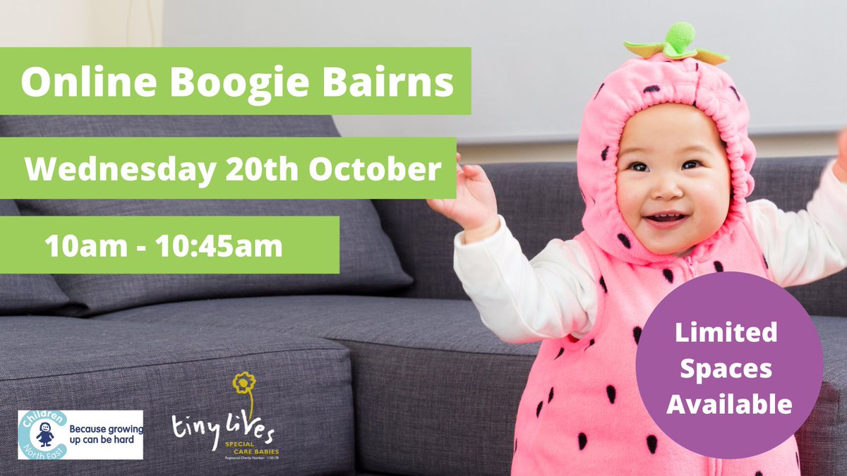 TinyLivesTrust's tweet photo. BOOGIE BAIRNS ONLINE CLASS✨
We have spaces available for our Boogie Bairns class this Wednesday! To find out more and to book your space, please follow the link below🥰
https://t.co/GbePpd37GV
#TinyLivesTrust #Newcastle https://t.co/ASNtR0MU2E