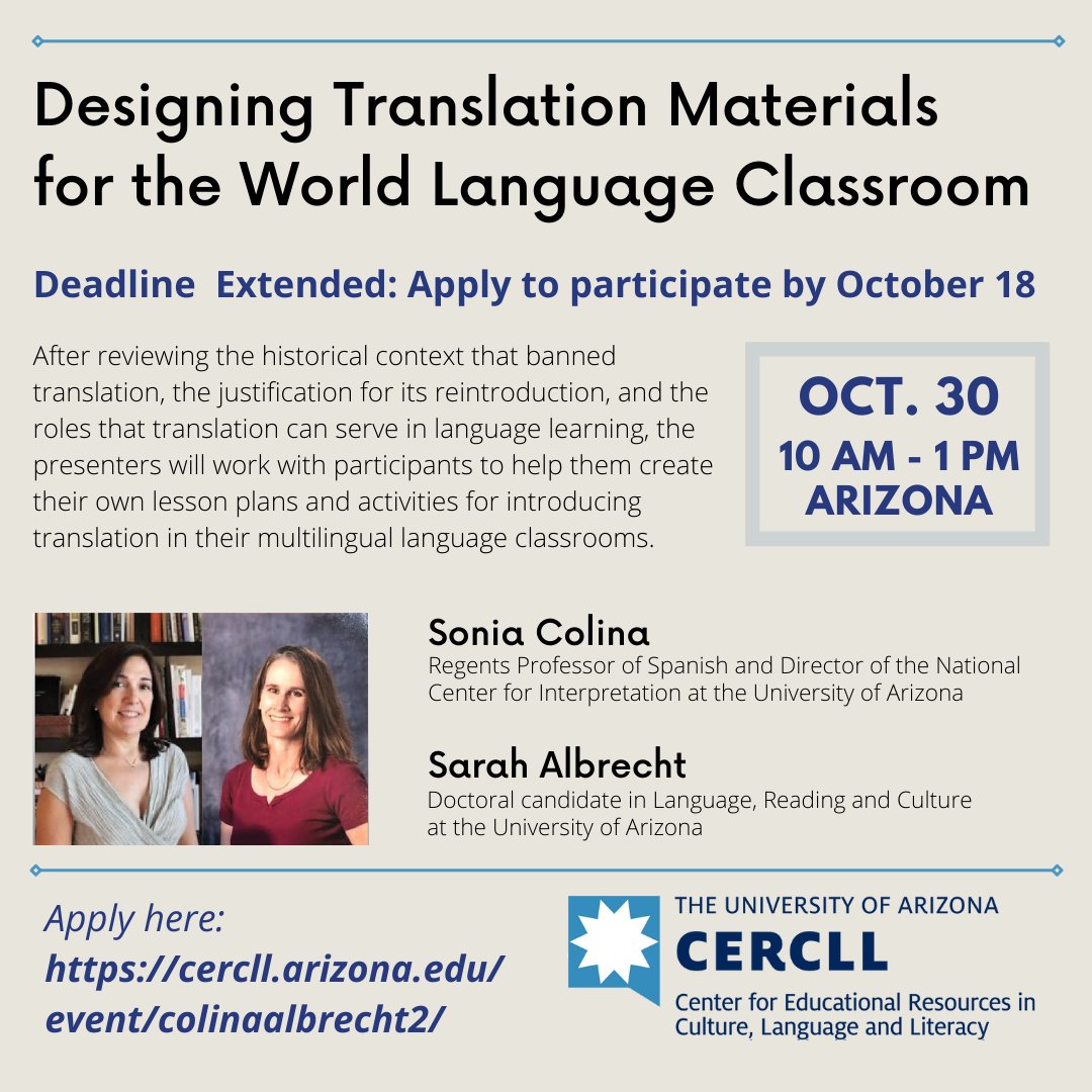 CERCLL - UArizona tweet media