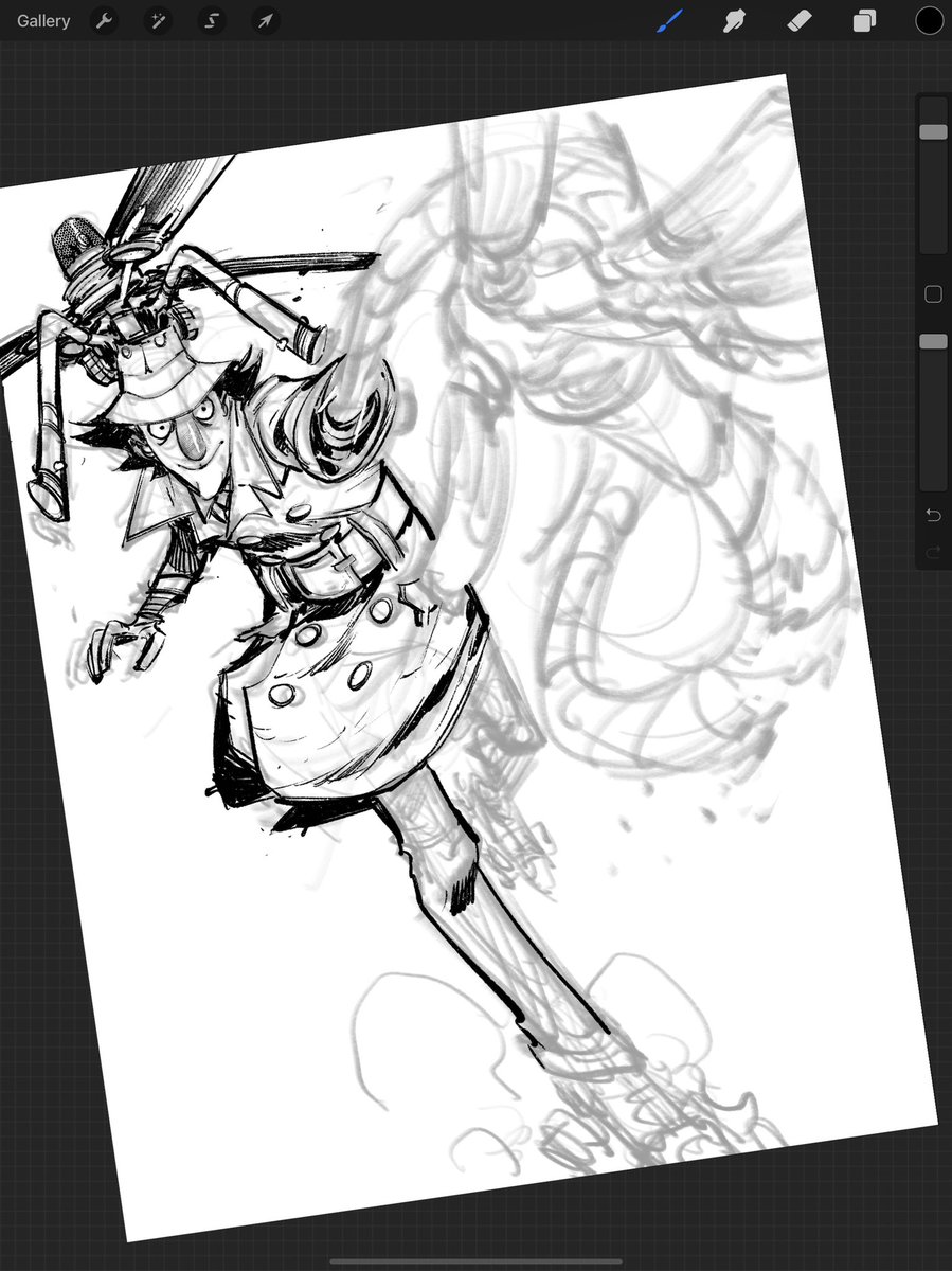 EricCanete's tweet photo. Im drawing Inspector Gadget during my stream today (and other things).

I see you, Amanda. https://t.co/M7swfZD2Dz