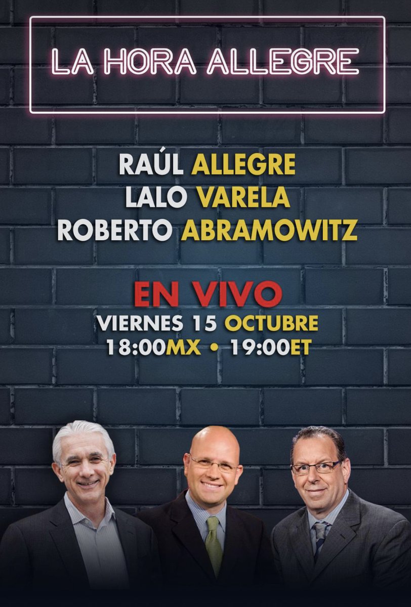 RobAbramowitz's tweet photo. Esta noche, a las 7pm Este, 6pm CDMX, una noche muy esperada por nosotros, y ojalá Uds. Participen en el Zoom.
#HoraAllegre #Varela #Allegre #Abramowitz #NFL https://t.co/XDi0oMQpUJ