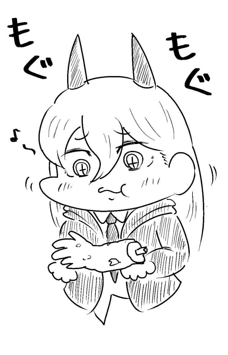 腕食ってるパワーちゃん(。-`ω-)
#チェンソーマン #パワー #パワーちゃん #落書き 