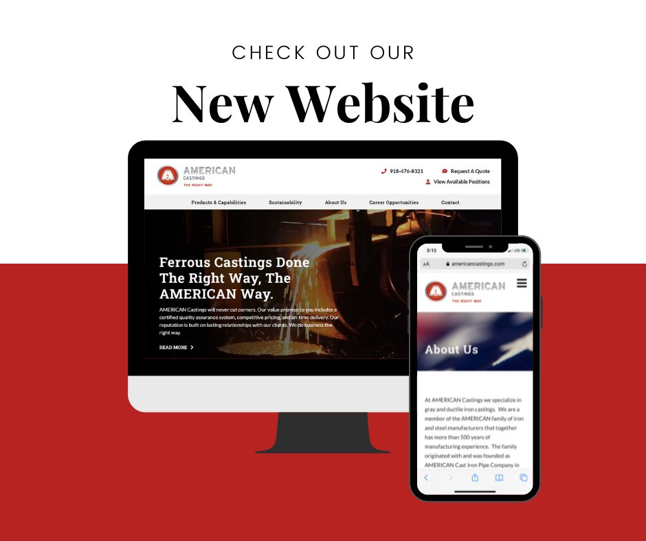 We are excited to announce the newly redesigned website of AMERICAN Castings that officially went live yesterday!  After months in the works, we are so happy to officially share it with all of you. americancastings.com
