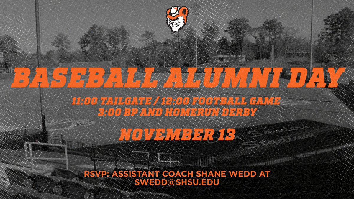 BearkatsBSB's tweet photo. While the current Bearkats will take the field tonight…

All former Bearkat Baseball players are invited to take the field for our Alumni Event being held on November 13. https://t.co/WKujIhnmKo