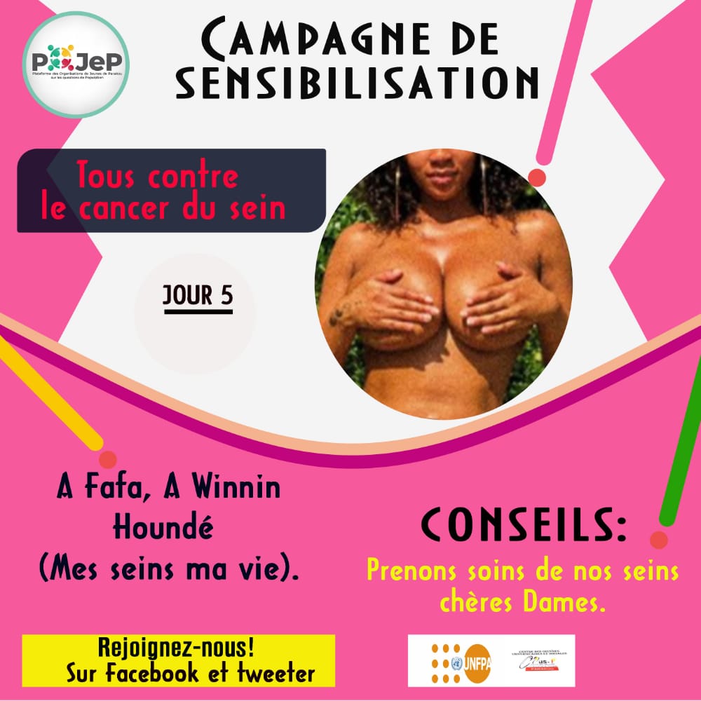 #POJeP_Parakou
Mes seins ma vie !
#UNFPA 
#UNICEF
#Plan 
#Cyrus
#Barbara
#PlanInternationalBenin
#Stop_Cancer_du_Sein
#OctobreRose2021
#IRIFOU