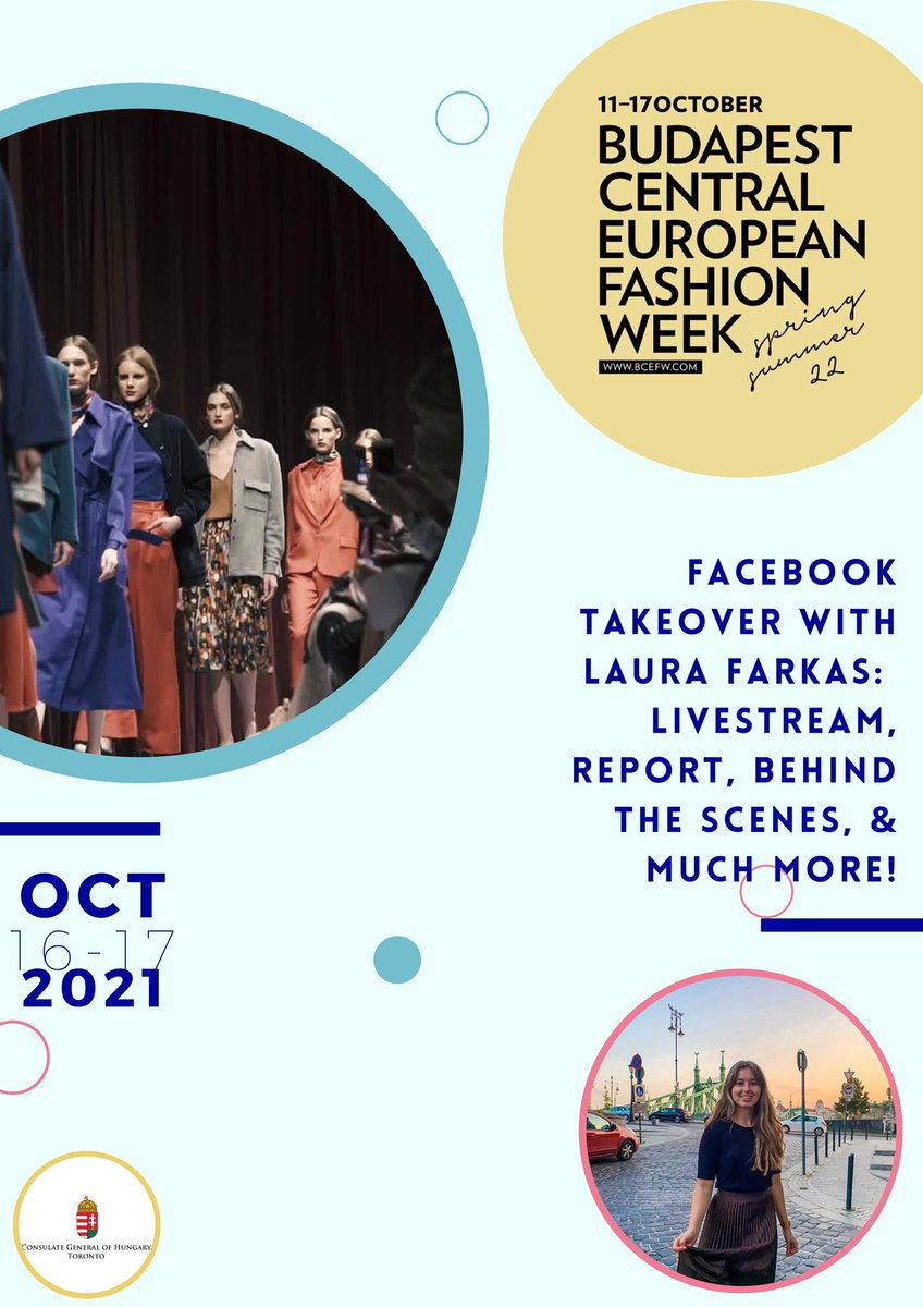 MateIgaz's tweet image. 🇨🇦📣📣Calling all fashion lovers! 💃🏼 ✨ The Consulate General of Hungary Toronto is pleased to invite everyone to an exclusive digital event! Follow our host Laura Farkas around at Budapest Central European Fashion Week for exclusive content!