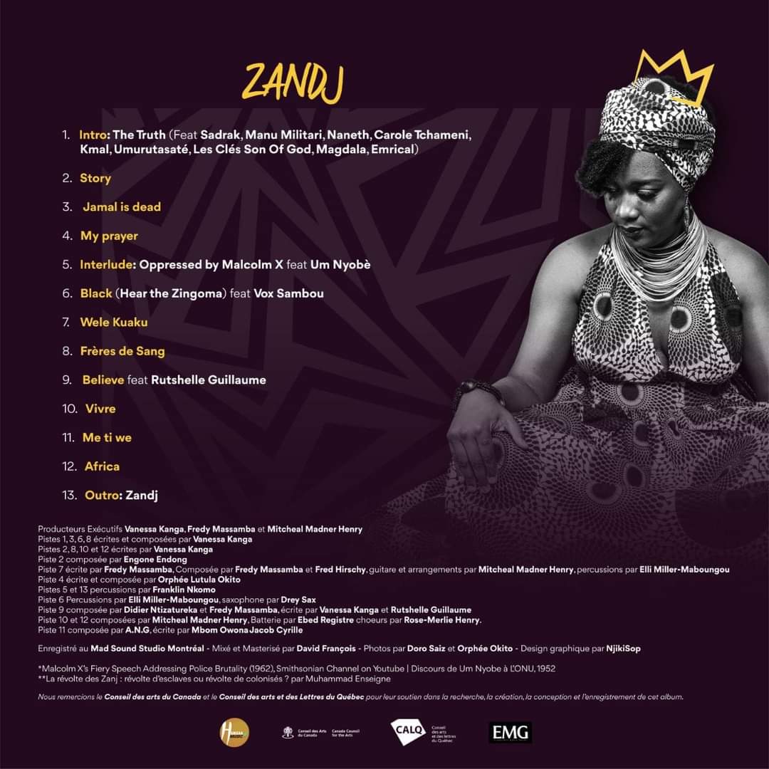 veeby1's tweet photo. Heureuse de vous montrer ceux qui ont participé à cet album.
Heureuse de laisser jaillir toute la créativité d'une bande engagée et dévouée à la tâche.
Heureuse tout simplement de vous présenter la tracklist de #Zandj.
L'album sera disponible le 29 octobre 2021. https://t.co/Lt59g3Krek