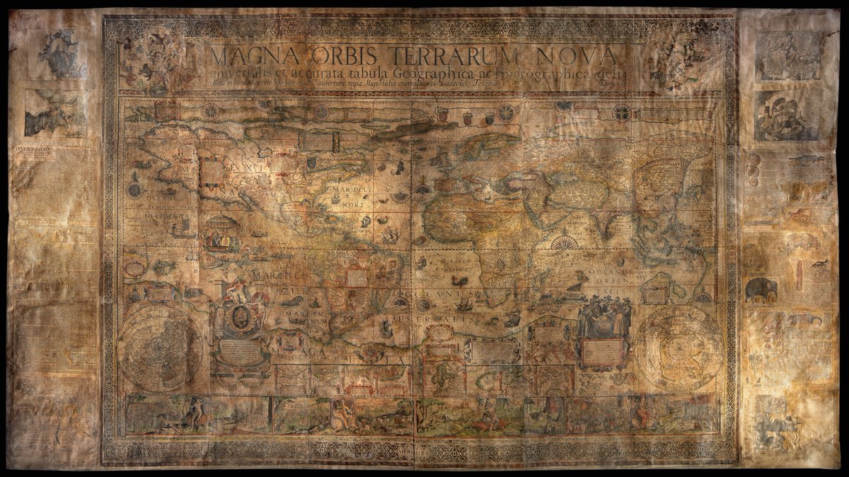 crouchrarebooks's tweet photo. A spectacular wall map of astonishing beauty made at the beginning of the Dutch Golden Age.
TEIXEIRA, Luis. Magna Orbis Terrarum Nova universalis...Antwerpiae, 1604.
#Ende #wallmap #woodcut #Australia #Pacific #NewGuinea #Magellanica #southerncontinent https://t.co/yQwA38U1g5