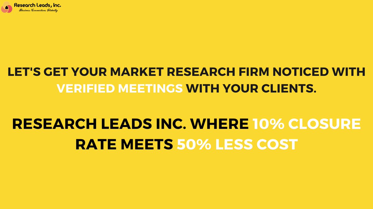 research_leads's tweet photo. #Research #Leads Inc has been started to help smaller firms like yours acquire bigger clients. Our decade-long experience in the industry has helped us identify your clients. Next is pitching your services and getting you #verified #meetings.

DM us or info@researchleadsinc.com https://t.co/rT5VfsUNpN