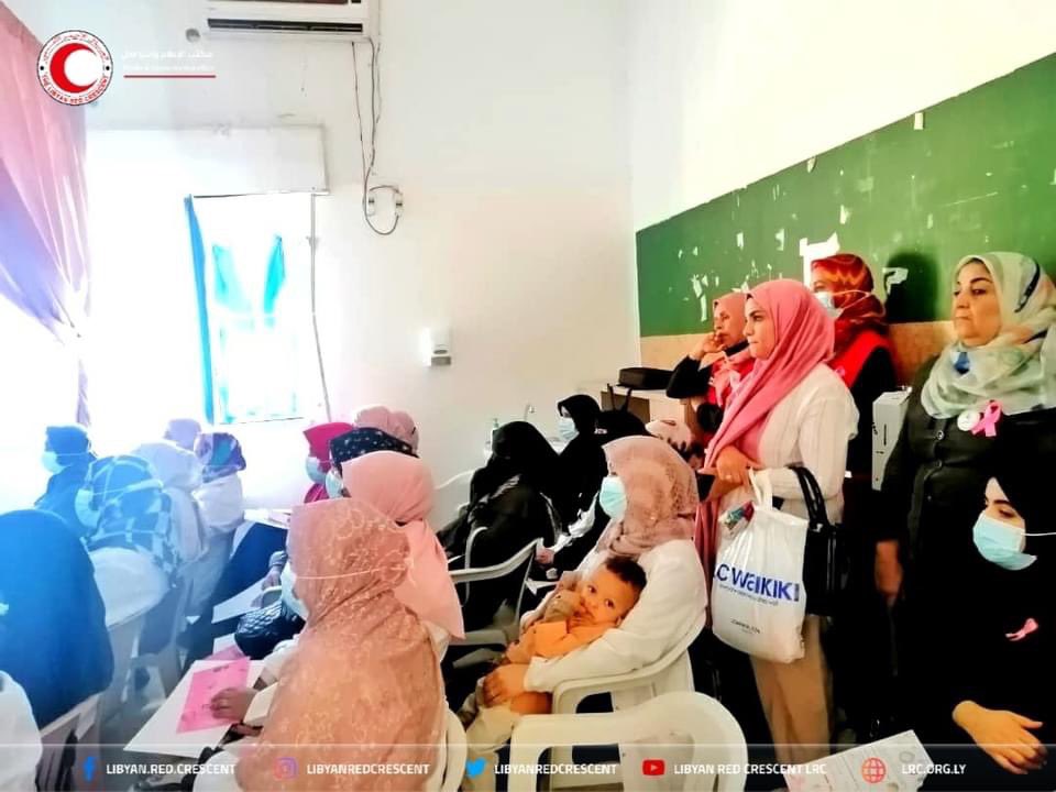 LibyaRC's tweet photo. #Al-Zawiya_Branch
The National Campaign for Breast Cancer Awareness #Pink_Month continues with the participation of the Health Office and the Women's Office in the Branch, where it was in Bir Muammar Hospital, which included some lectures and awareness instructions. https://t.co/v53hBF2Xja