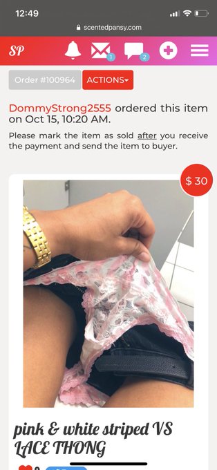 another order to fulfill- you sissies so are pathetic you&rsquo;d buy my panties just to get a taste   findom