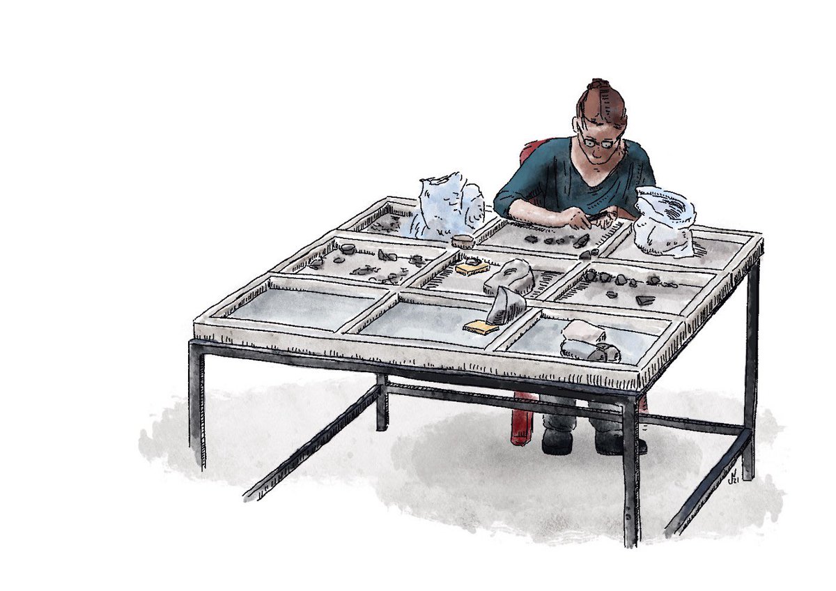 #InternationalArchaeologyDay is approaching. And if you haven't yet, you really should check <a href="/archaeology_aia/">AIA</a>'s #IAD2021 tweethatons! 👌

For today's #ArchaeologistsAtWork topic, I'd thought to (forgive the pun 😉) dig up this illustrated reportage of just another excavation day: