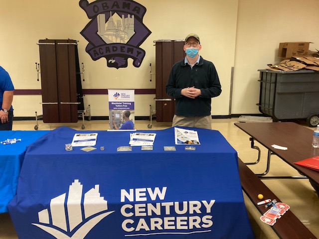 NCC attended a couple of career events yesterday to promote the machinist training program (M2K).   In the morning, NCC attended the Career and College Fair at Elizabeth Forward High School.   In the evening, <a href="/pgh_promise/">Pittsburgh Promise</a> held a Transition Fair at Obama Academy.