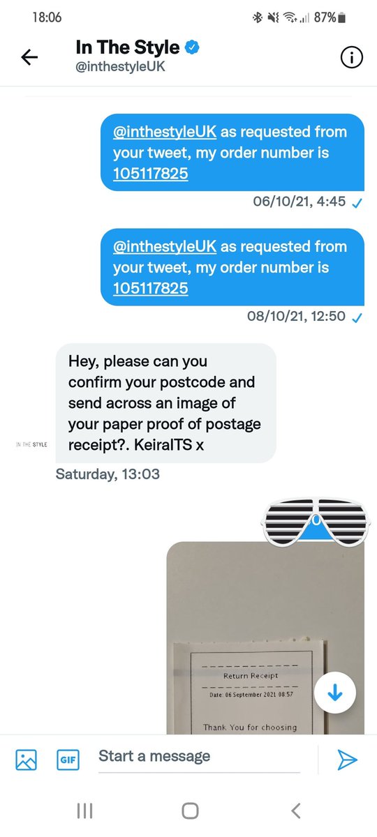 MelArbabi's tweet photo. @inthestyleUK is anyone going to refund me? This is getting silly now! Great customer service #not https://t.co/wUzOpG29gw