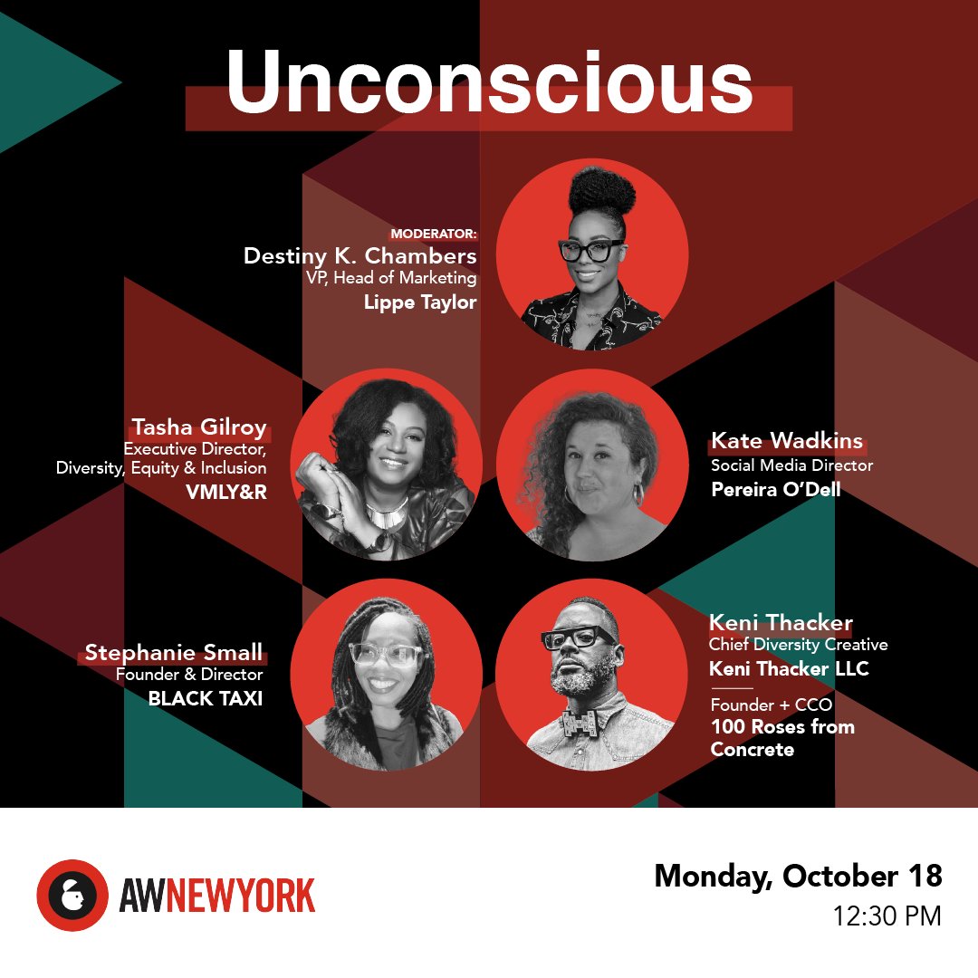 KeniThacker's tweet photo. It might've taken 15 years but this Monday I will finally be onstage IN PERSON at Advertising Week. Get ready #advertising world. The bar is exam is on! #unconscious #unconsciousbias #diversity #diversitymatters #advertisingweek #awnewyork #advertisingweeknow #nowyork #WeOutHere https://t.co/0aziXVv45g