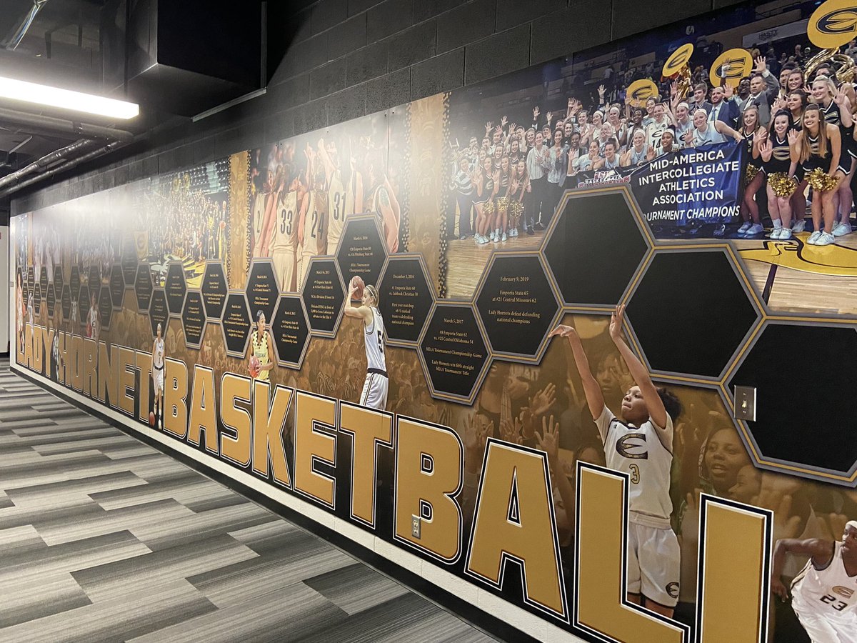 Upgraded the walk to our newly renovated practice gym! A great reminder each day of the storied history of Lady Hornet Basketball…plenty of room to add to it! #ProtectTheTradition