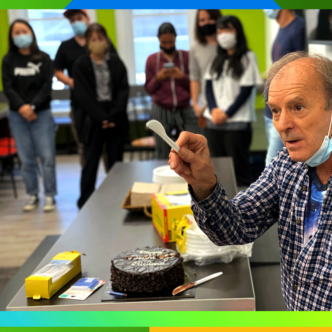 studyquest's tweet image. Last Tuesday we celebrated one of our dear teacher's birthdays with happiness and a delicious cake! 

#studyquest #queststudents #questactivities #quest #birthday
