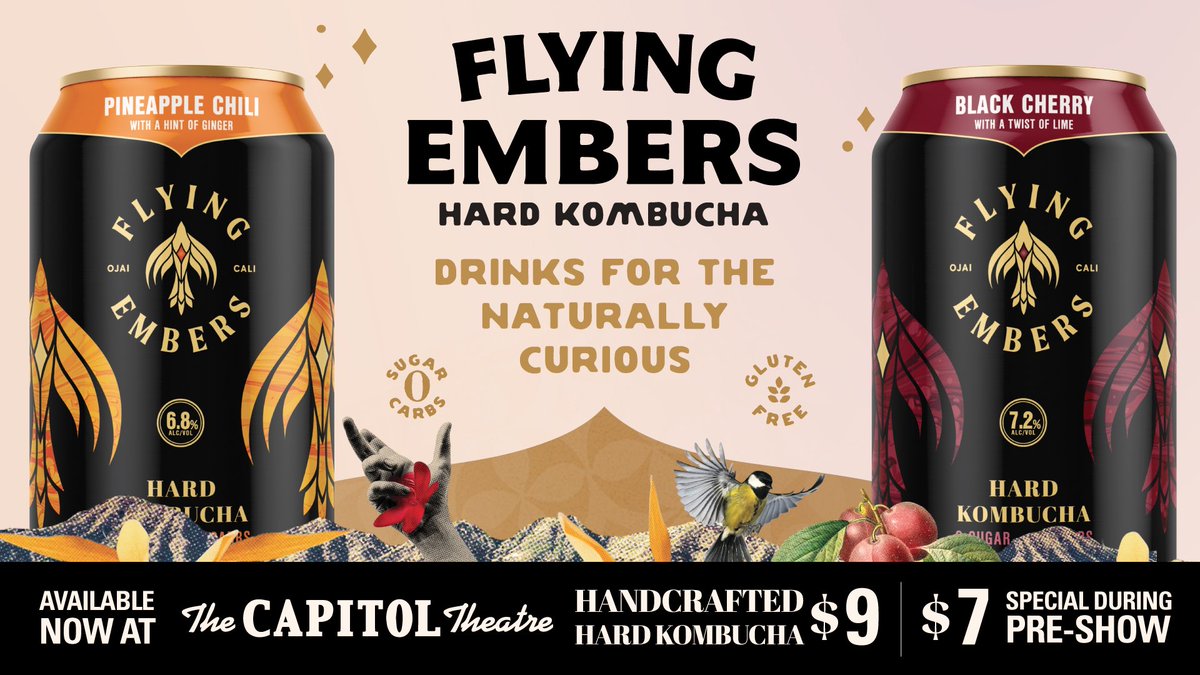 The Capitol Theatre 🐿 (@capitoltheatre) on Twitter photo .<a href="/FlyingEmbers/">Flying Embers</a> is brewed with live cultures and no culture better than the one at The Cap dancing to live music. If you’re coming to <a href="/pigeonsplaying/">Pigeons Playing Ping Pong</a>, join us early for special Happy Hour pricing. ⚡️ .<a href="/FlyingEmbers/">Flying Embers</a> is brewed with live cultures and no culture better than the one at The Cap dancing to live music. If you’re coming to <a href="/pigeonsplaying/">Pigeons Playing Ping Pong</a>, join us early for special Happy Hour pricing. ⚡️