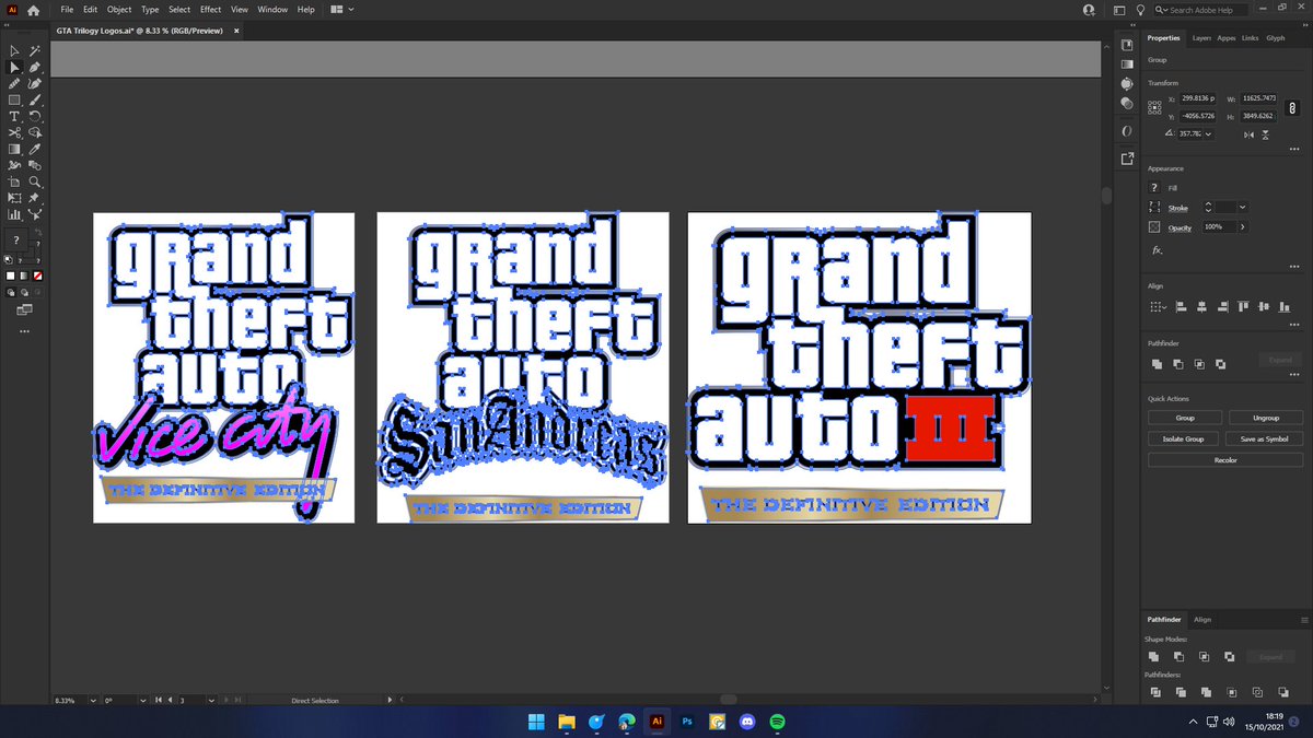 GTA GFX on X: • GTA III: The Definitive Edition (Stacked) • GTA Vice City:  The Definitive Edition (Stacked) • GTA San Andreas: The Definitive Edition  (Stacked) Logos vectorized and available as