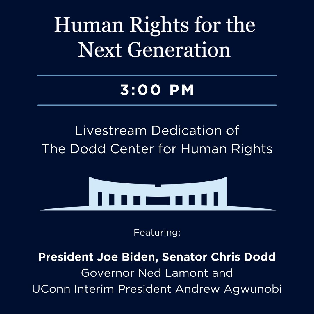 UConn (@uconn) on Twitter photo Human Rights for the Next Generation: A Dedication of the Dodd Center for Human Rights will begin at approximately 3:00pm ET.
Stream it live: s.uconn.edu/doddcenterdedi…
@UConnHRI <a href="/UConnGlobal/">UConn Global</a> #DoddCenterDedication Human Rights for the Next Generation: A Dedication of the Dodd Center for Human Rights will begin at approximately 3:00pm ET.
Stream it live: s.uconn.edu/doddcenterdedi…
@UConnHRI <a href="/UConnGlobal/">UConn Global</a> #DoddCenterDedication