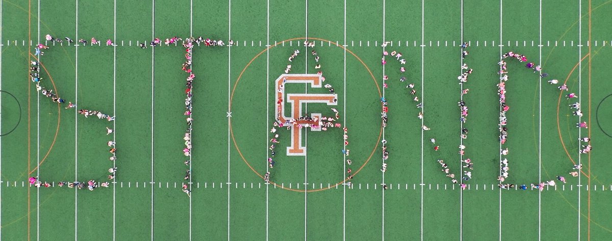 CFMS TOGETHER WE STAND! Aerial view of our students and staff from our field. Drone pic <a href="/ChagrinFallsMIT/">David Kimball</a>
