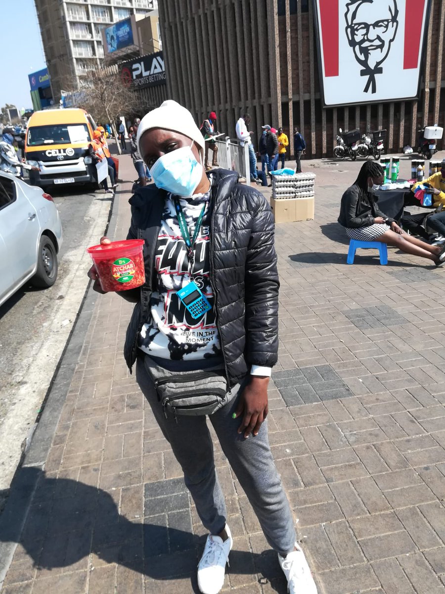 My 1st visit to Randburg I came with <a href="/PhushaMosadi/">Phusha Mosadi Enterprise</a> and now Tomorrow will be my 1st time coming down there alone💃

Anyway tomorrow I'm going to be selling Atchar at Randburg (KFC side)Your support is highly appreciated 

500g R25 
1KG R45 
Place an order for: 
2KG R85 
4KG R150