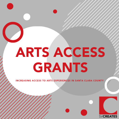 SVCREATES' Arts Access Grant application cycle opens today! Grants of $7,500 - $15,000 will be awarded for programs offered March 2022 - June 2023. Complete your Letter of Intent by November 5, 2021. 

For guidelines and application instructions: bit.ly/2vzwSpC