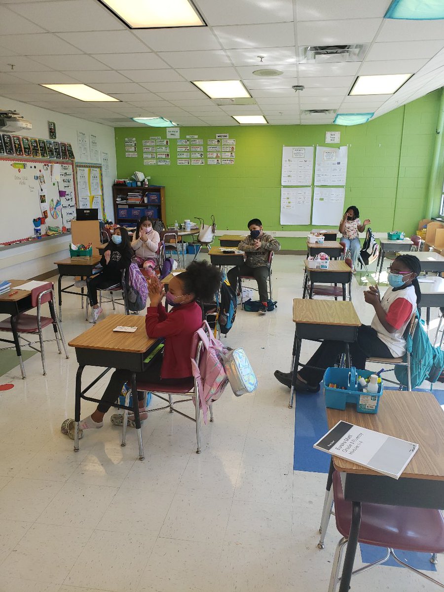 Ms.Dixon’s class celebrating their nightly reading minutes for the week. <a href="/FayStreetElem/">Fayetteville Street Elementary School</a>