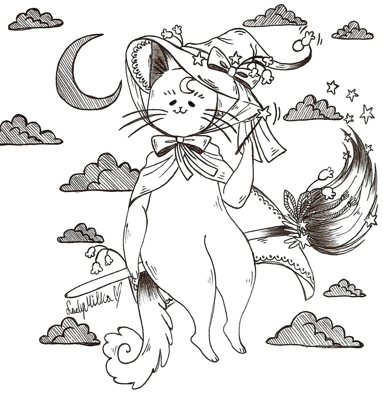 LadyMilka ♥️ в Twitter: „Day 15 - witch cat. #myart #inktober2021 #inktober  #Inktober21 #catober #catober2021 #catober21 #cat #witch #witchcat  https://t.co/0TkVhHEiHO“ / Twitter
