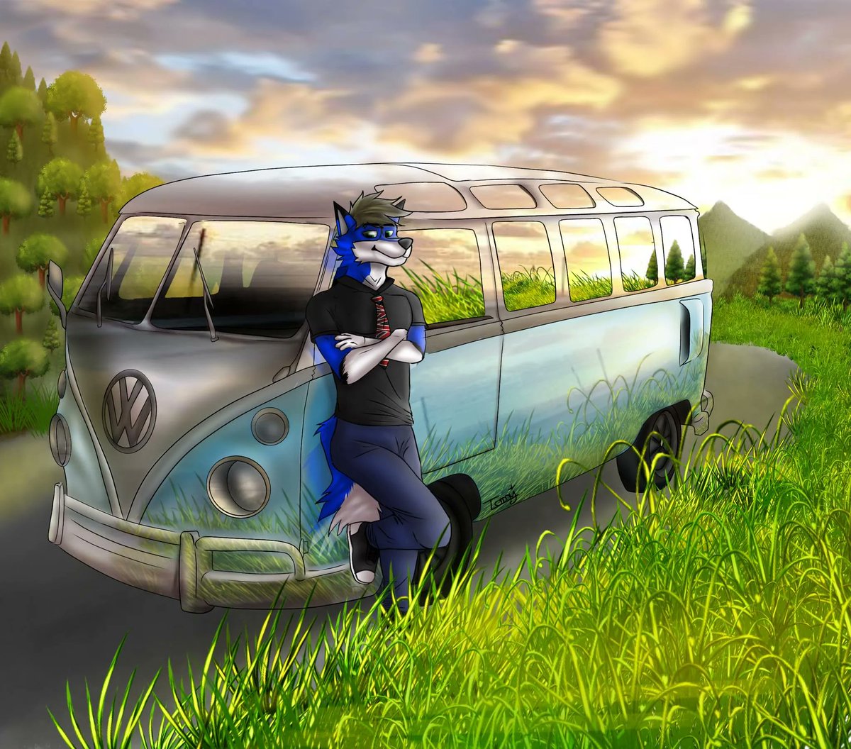BluehexW's tweet photo. Woooow , acaso esto es el cielo? Yo con mi Combi??? 😍 Gracias @ChrisFurry016 lo adore completamente fue un buen art tarde
#bluehexwolf #furrosdelnorte #vwcombi #furryart https://t.co/WWTyG9m7e5