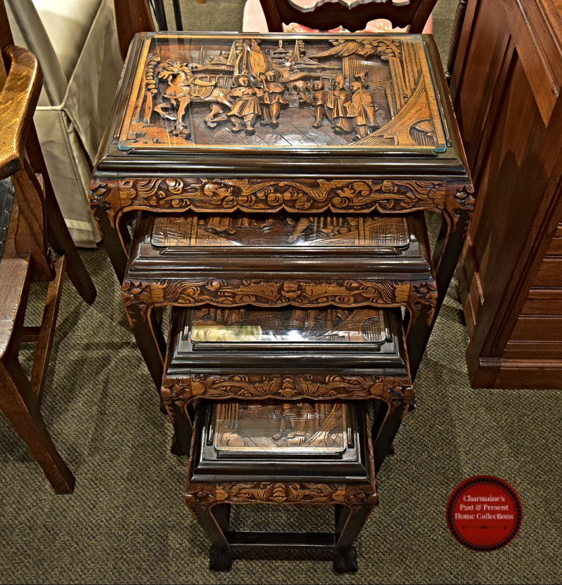 charmainesVic's tweet image. Just arrived, this stunning set of carved Asian nesting tables.
Hit this link:
charmaines.org/newarrivals.ht…
#nestingtables #carved #carvedtables #vintage #tables #charmaines #victoria #yyj