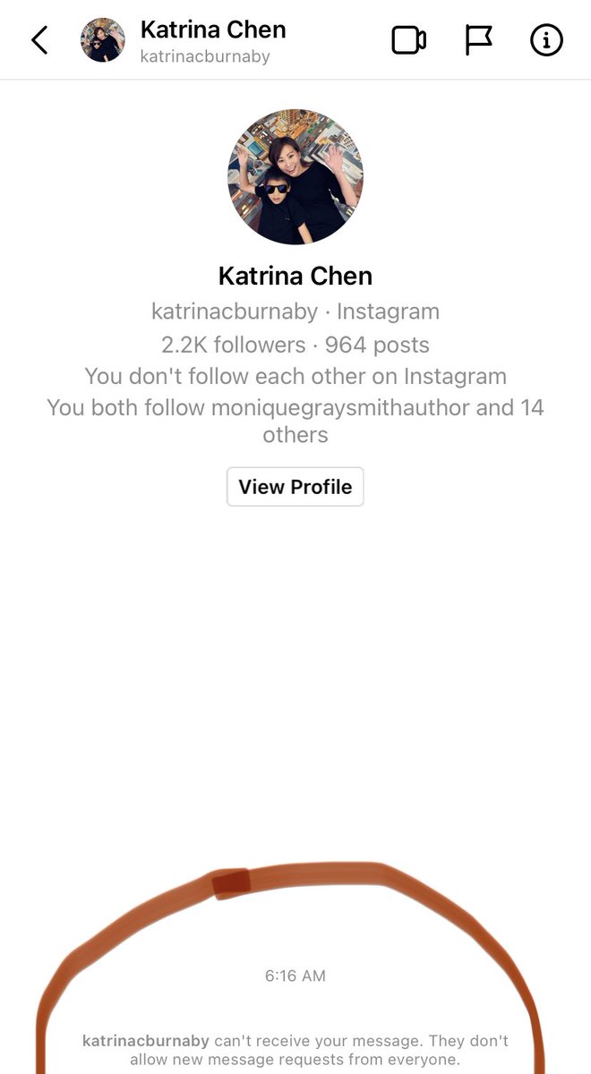 Hey <a href="/KatrinaCBurnaby/">Katrina</a>, I’m curious why you have your DM’s on insta filtered? Your Insta account isn’t a private one, talks about your work as an MLA, etc. Lots of important discussion related to childcare in BC going on and I fear you’re missing it.