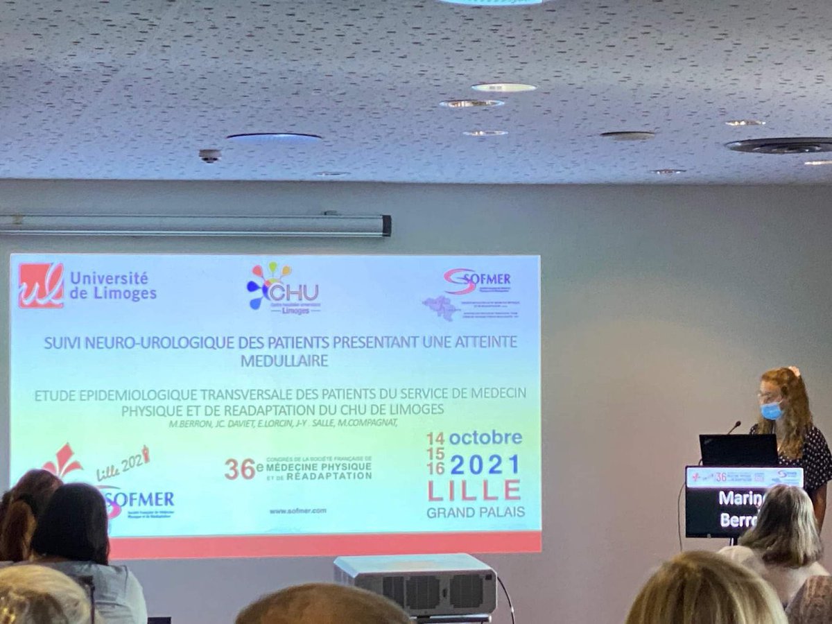 DavietJeanChris's tweet photo. 🗣👏👏 très belle prestation de Marine, interne #MPR @CHULimoges pour sa première présentation en #congres ds la session neuro-urologie 
Bravo et 🙏
#sofmer2021 https://t.co/UK1pLzTXAc