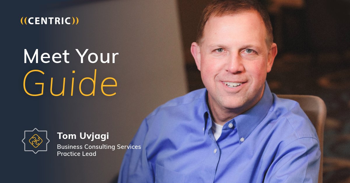centric's tweet photo. #MeetYourGuide Tom Ujvagi, our Business Consulting Services Practice Lead. He and his team are here to walk you through updating your business strategy, adapting your organization to change and achieving process excellence. https://t.co/M4uYFW6zFl #GuideToGrowth https://t.co/9XVaJ8BQQr