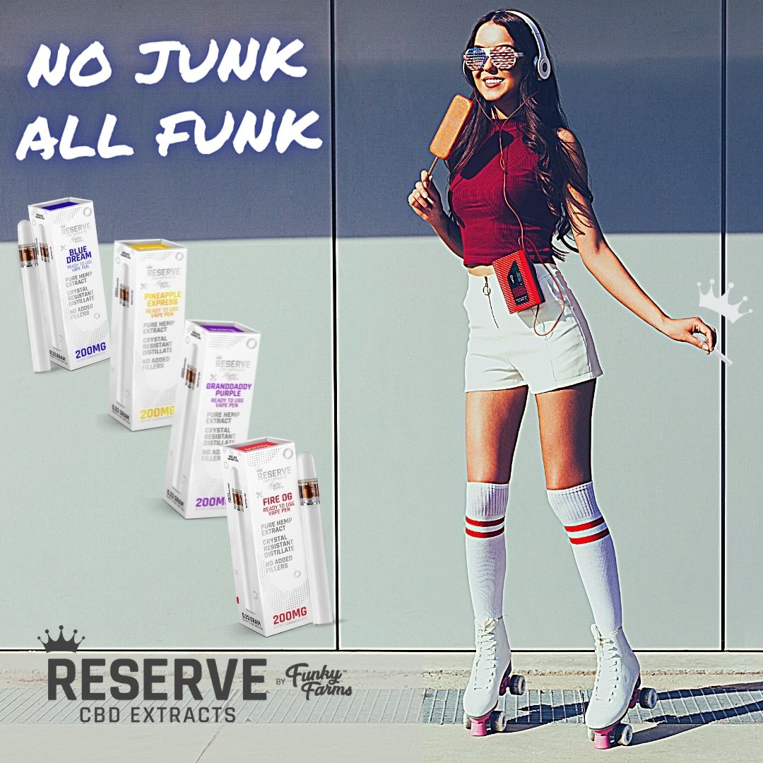 How do you roll with our Reserve Line? The cleanest, natural CBD on the market! Hemp &amp; Terpenes only 😜 No Junk ALL FUNK 😜
.
.
#Funky #premium #cbd #crd #hemp #roll #rollerskate #smooth #bestofthebest #reserve #cbdlife #getfunky #rollergirl #cbdproducts