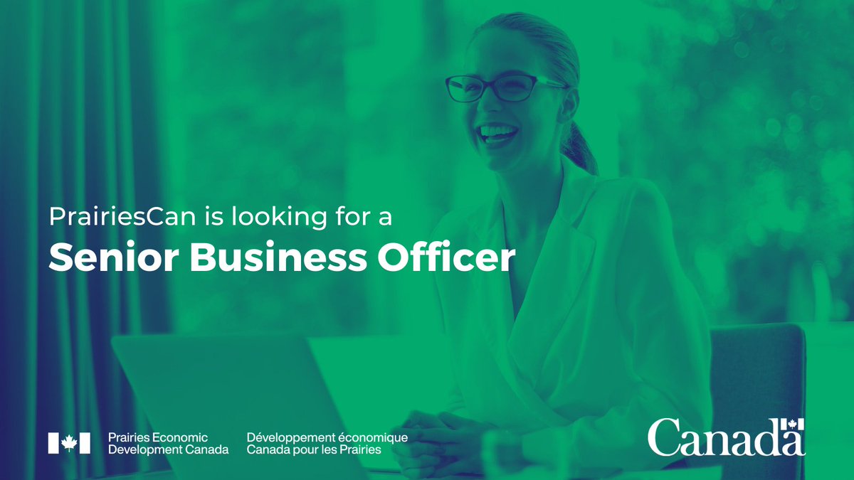 PrairiesCanEN's tweet photo. At PrairiesCan, being a community leader means hiring the right people to support community-driven interests. If you're in the Brandon or Thompson areas in #Manitoba, we're looking for Senior Business Officers. Application here, open until Nov 5th 🤩: https://t.co/cKCL5SlTAl https://t.co/vh9qNIqVaP