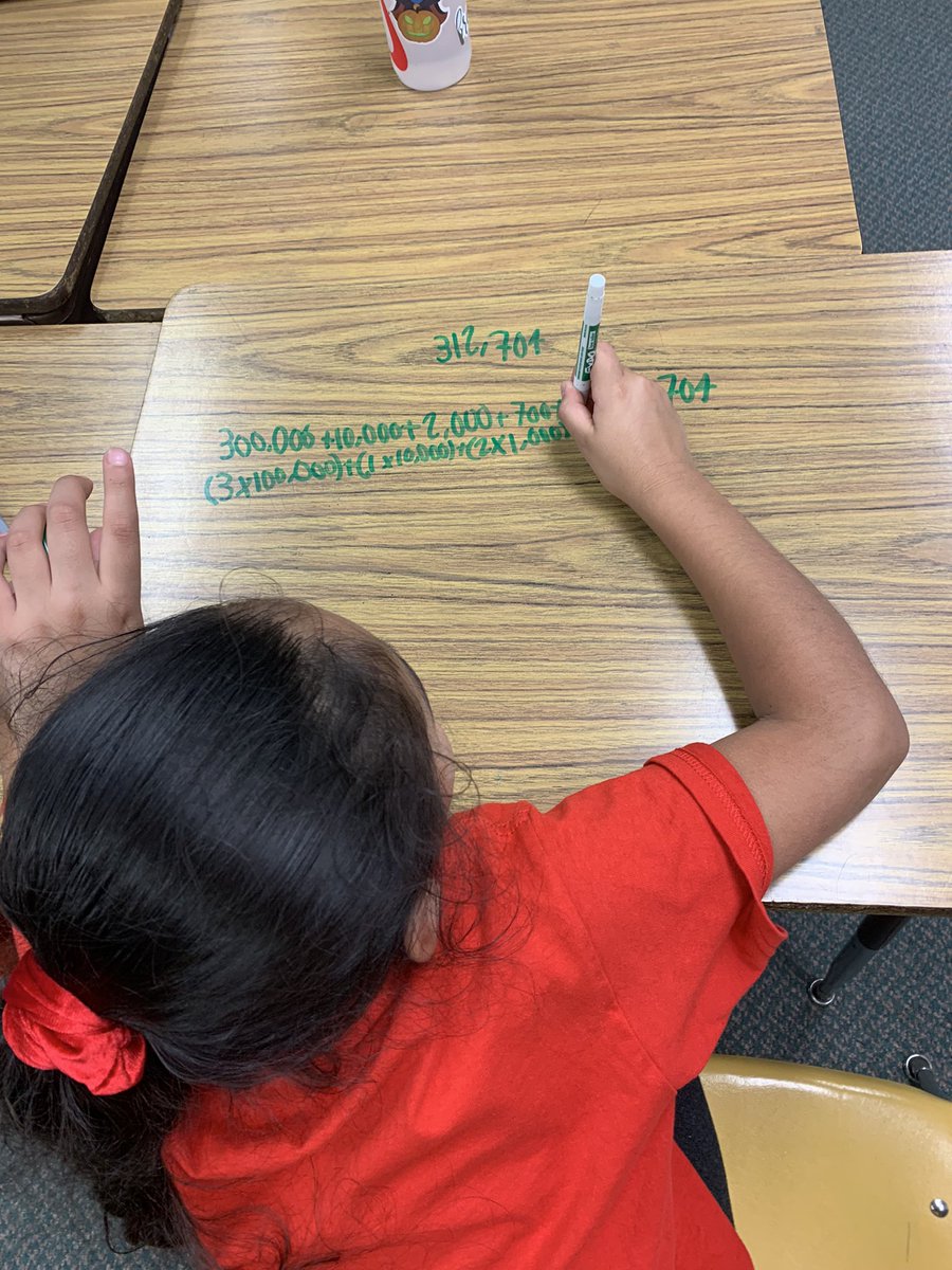SparksElemStars's tweet photo. P3 Day! Students composing numbers in expanded form and expanded notation and decomposing large numbers; academic language discussions going on in 3rd! #ProblemSolver #PositiveDisposition #P3ProblemSolver #PisdMathChat https://t.co/LBcJuQtwdK