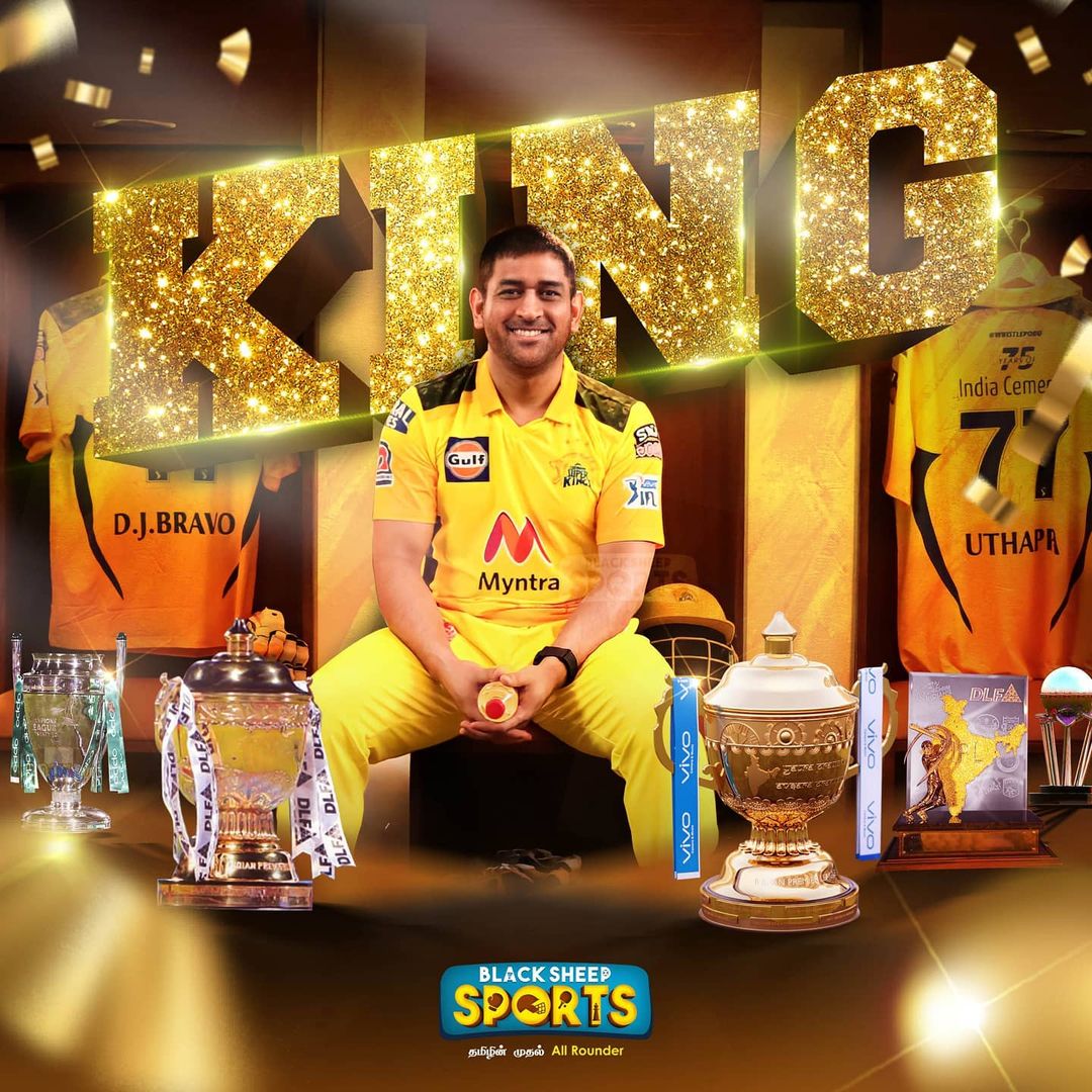 SkWasimkhan's tweet photo. Champion. 2021💥💥💥
.
.
#cskvskkr2021
#IPLFinal #CSK thala dhoni🤗
#forever no. 7👑 https://t.co/UdeY5N4WHn
