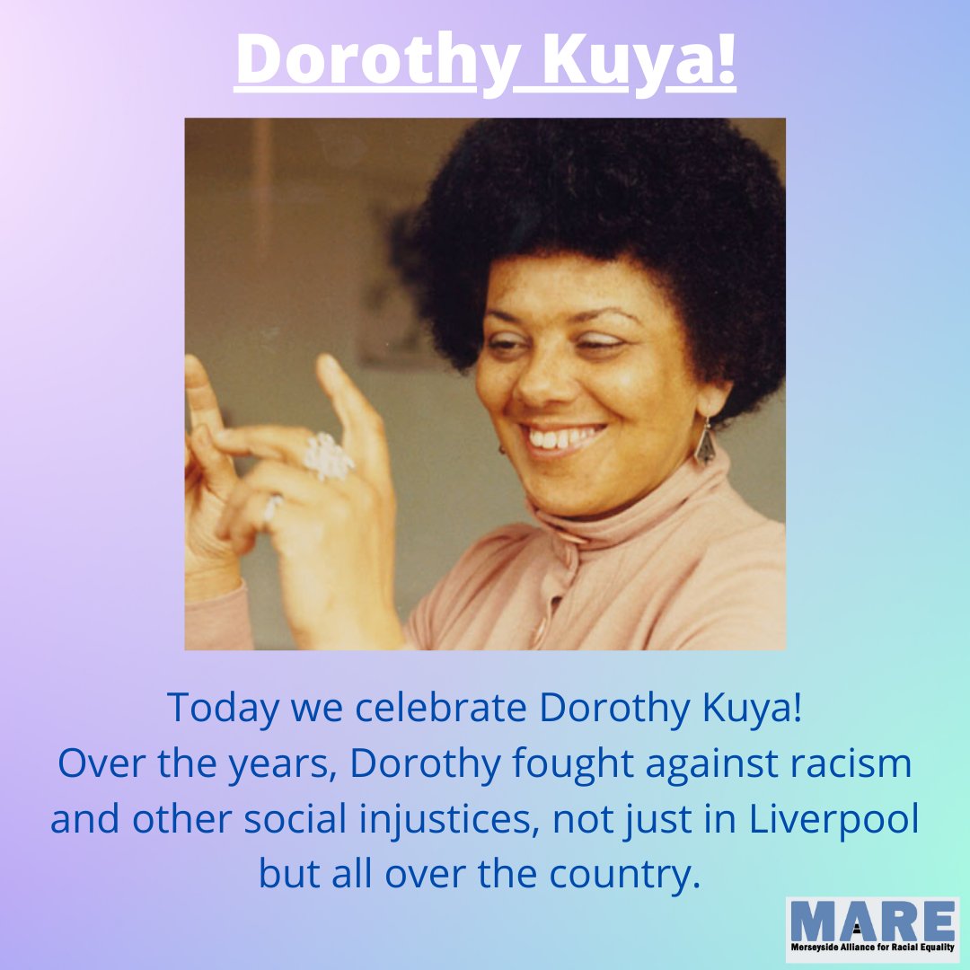 Day 5 of our Local Black Heroes celebration. Today we celebrate Dorothy Kuya! 

Dorothy first came to national prominence when she was employed as the first Community Relations Officer in Merseyside.  

(1/?)