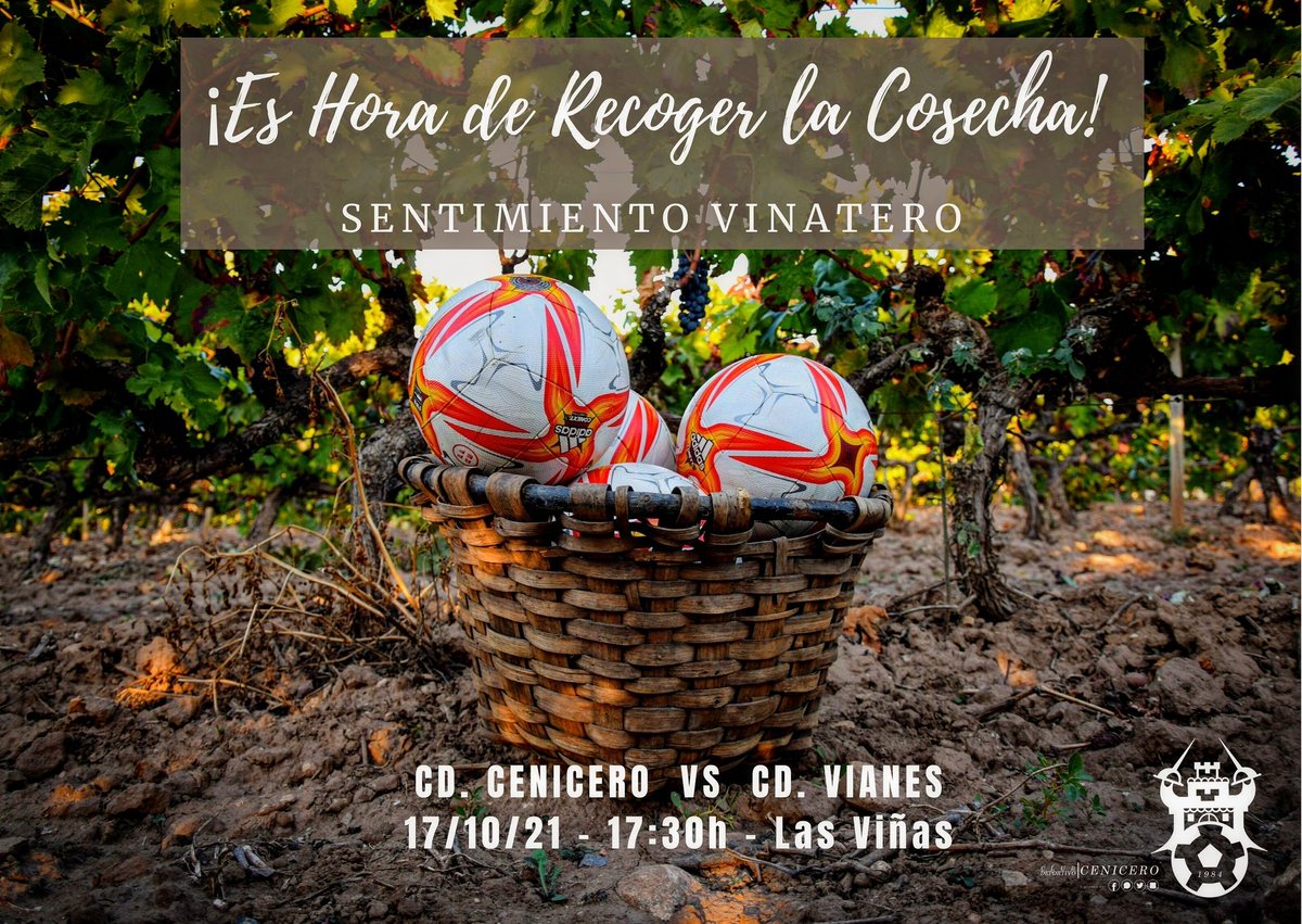 ❌ Porque empiezan nuestras finales y necesitamos de tu apoyo.

🙉  SOCIO + UN ACOMPAÑANTE GRATIS 

📣 Este domingo tenemos que llenar Las Viñas.

#SentimientoVinatero❤