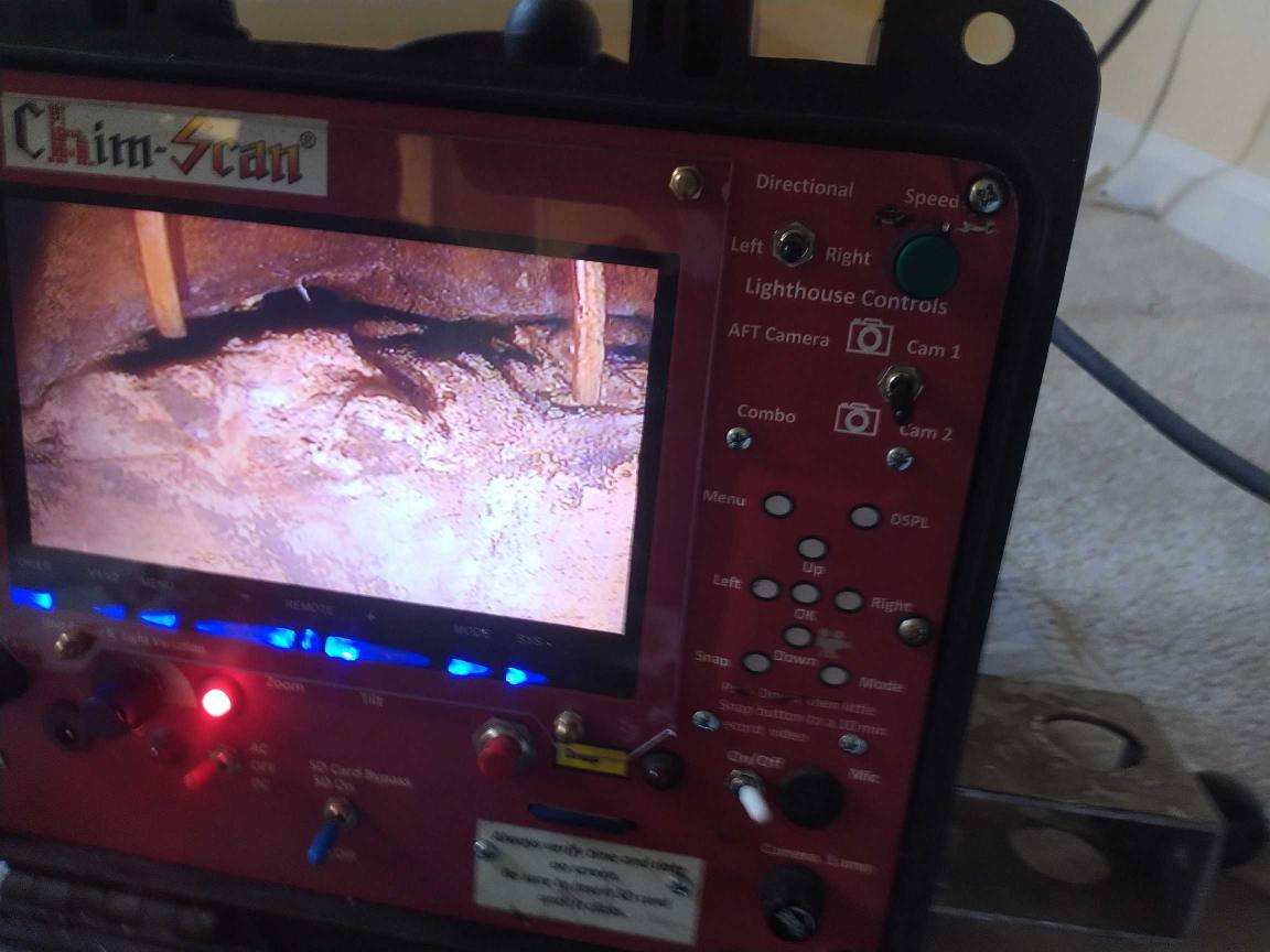 JCS_HomeService's tweet photo. 85 today, 60 for a high on Sunday. Have you checked your fireplace or wood stove this year yet? JCS Home Services recommends an annual sweep and a level 2 video inspection. Picture is of the inner workings of a chimney, this one we found a hole. #colderweather #sterlingva https://t.co/fKjOQwlIPm
