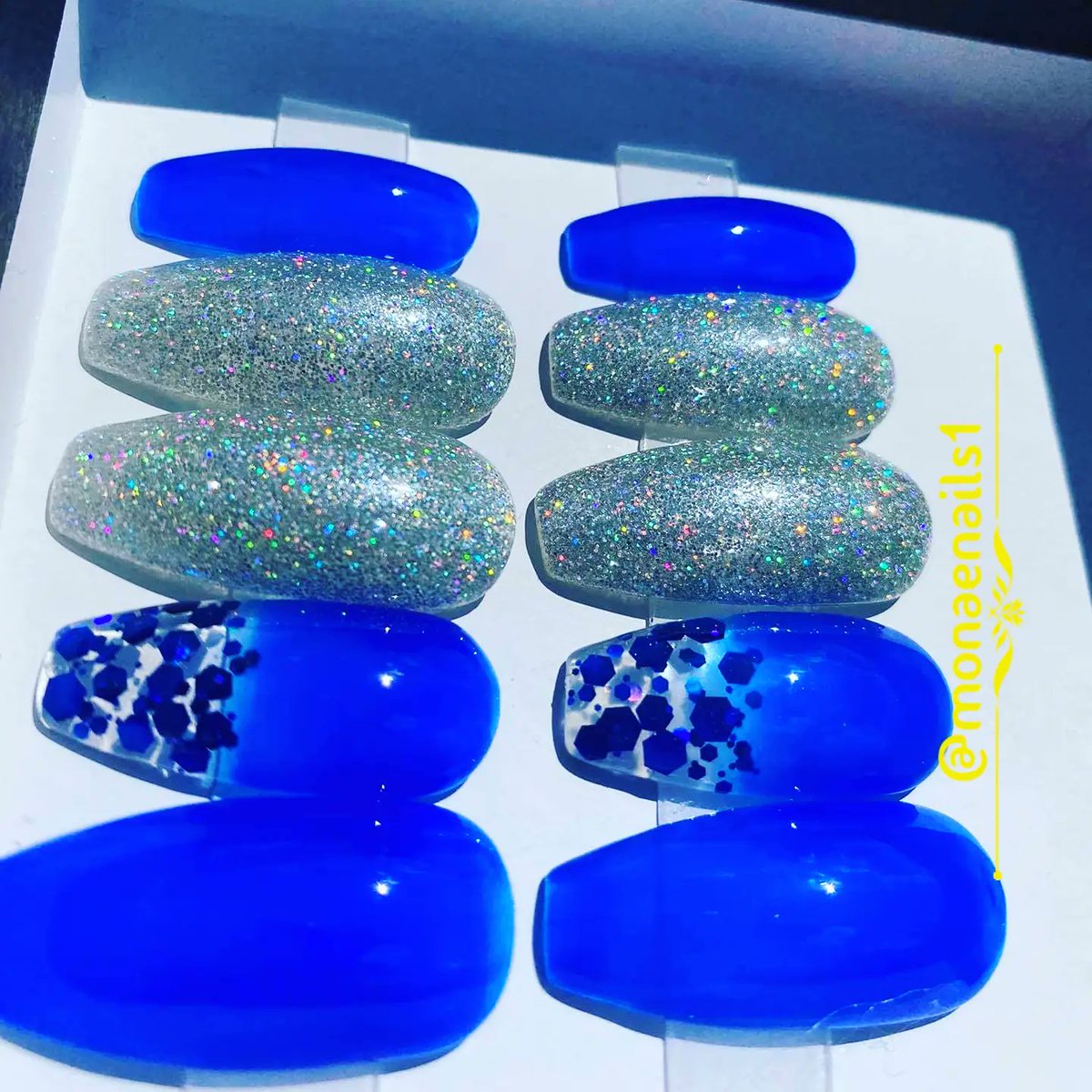 _Monaenails's tweet photo. Custom Prom Set!
"Royalty"
#blue #nails #PRESSONS #pressonnails #pressed #pressonsets #royalbluenails #prom #nailspace #nailsofinstagram💅 #nailsonfleek💅 #monaenails #nailaddict #nailporn #naildesign #glitter #PRESSONNAILSFORSALE #pressonnailsbusiness #BlackOwnedBusiness https://t.co/75wQDkXuBx