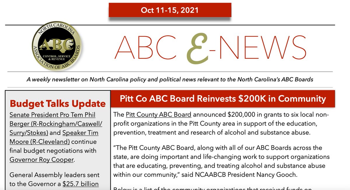 Read the weekly e-newsletter from the NC Association of ABC Boards.  

ncabc.memberclicks.net/assets/docs/Ne…

#ncpol #ncga