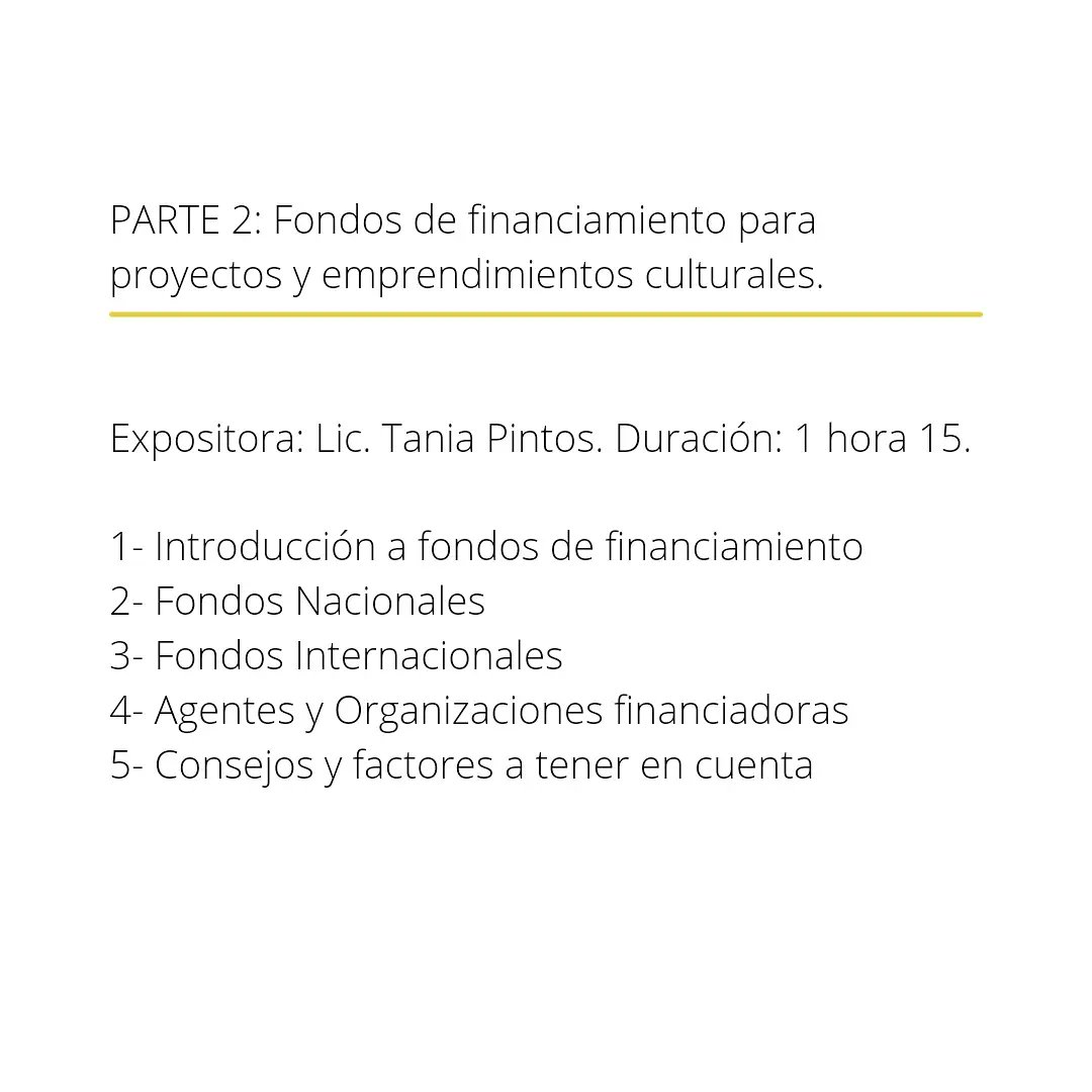 Les presentamos el contenido del taller Caminos Culturales que se viene el 28 de octubre. 
Te podés inscribir en este formulario:

docs.google.com/forms/d/1kZnre…

Exponen Daniel Correa y Tania Pintos <a href="/tantatus/">Tania Pintos</a>